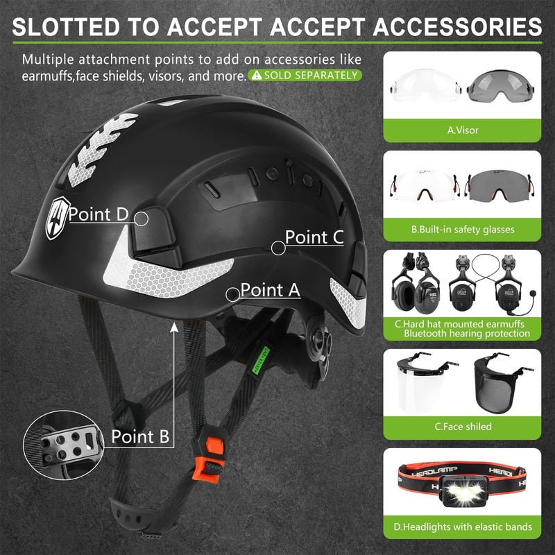 GREEN DEVIL Safety Helmet Construction Hard Hat ANSI Z89.1 Cascos De Construccion Vented ABS Work Hardhat for Men Women - Image 5